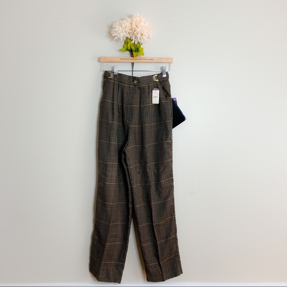| new | plaid high waist pants | size 8 - Picture 2 of 6